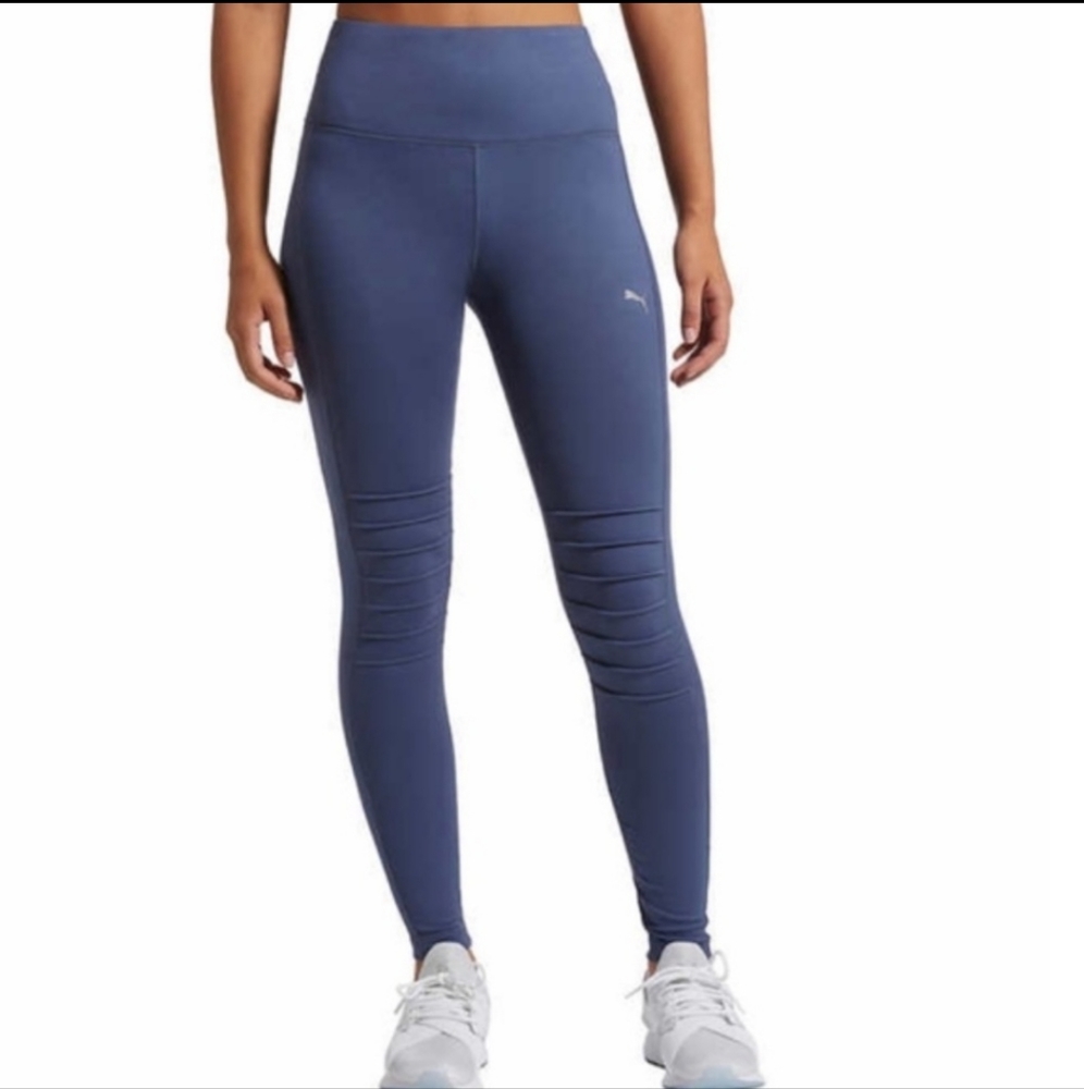 Puma High Rise Indigo Blue Mesh Insert Leggings